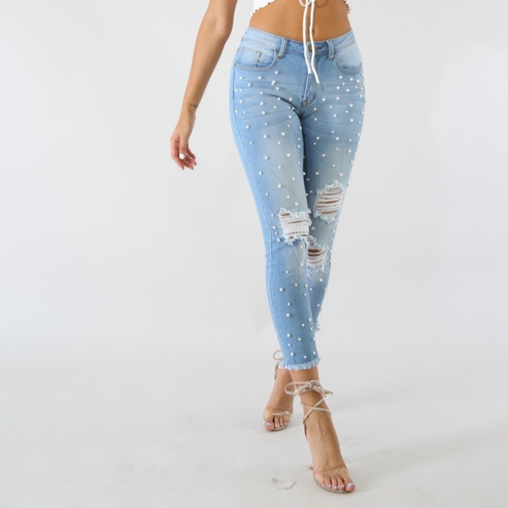 Pearl distressed jeans